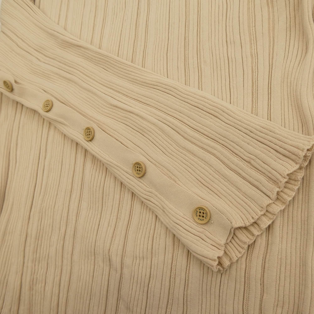 HYKE ハイク 221-11262 リブ 長袖 カットソー オフホワイト系 2【中古】