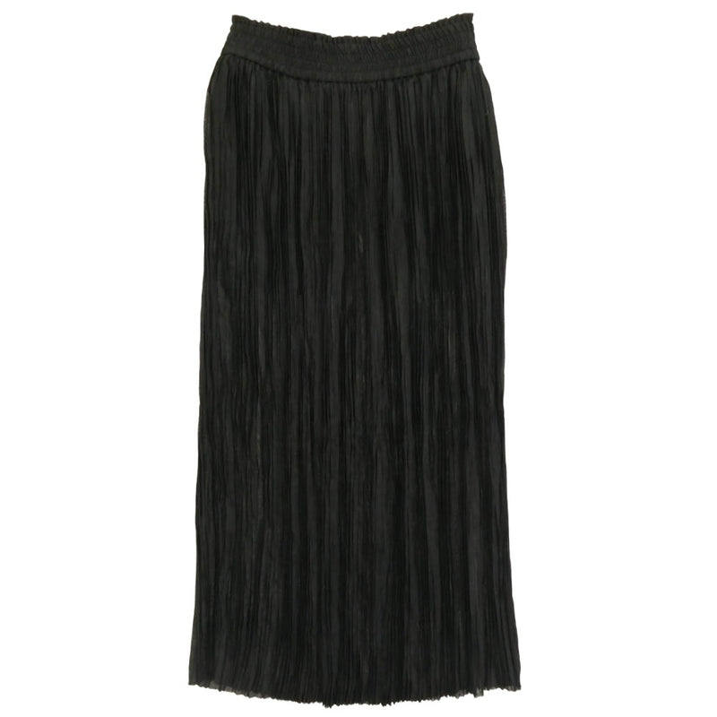 HYKE ハイク 221-14124 プリーツ ロングスカート ペチコート付き ブラック系 2【中古】