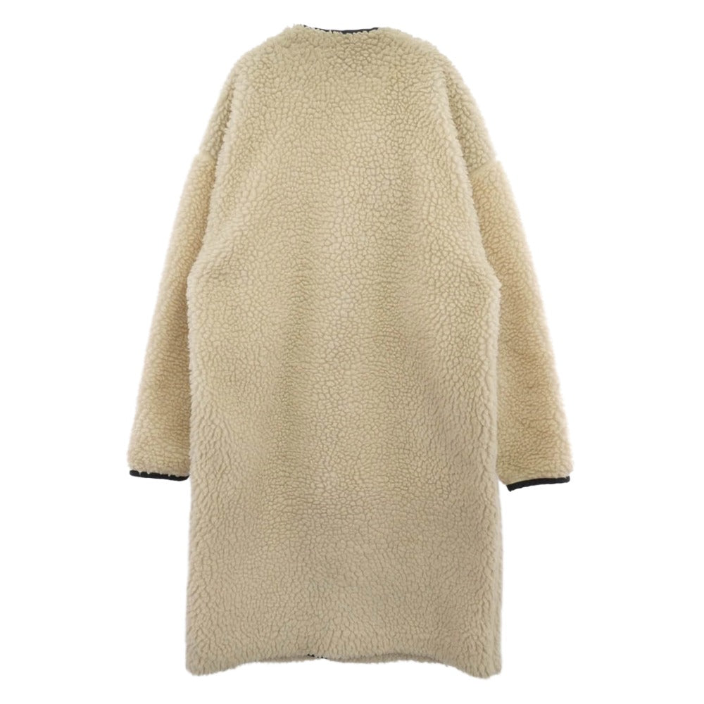 HYKE ハイク 192-17175 FAUX SHEARLING COAT ボア フリース ロング コート ホワイト系 1【中古】