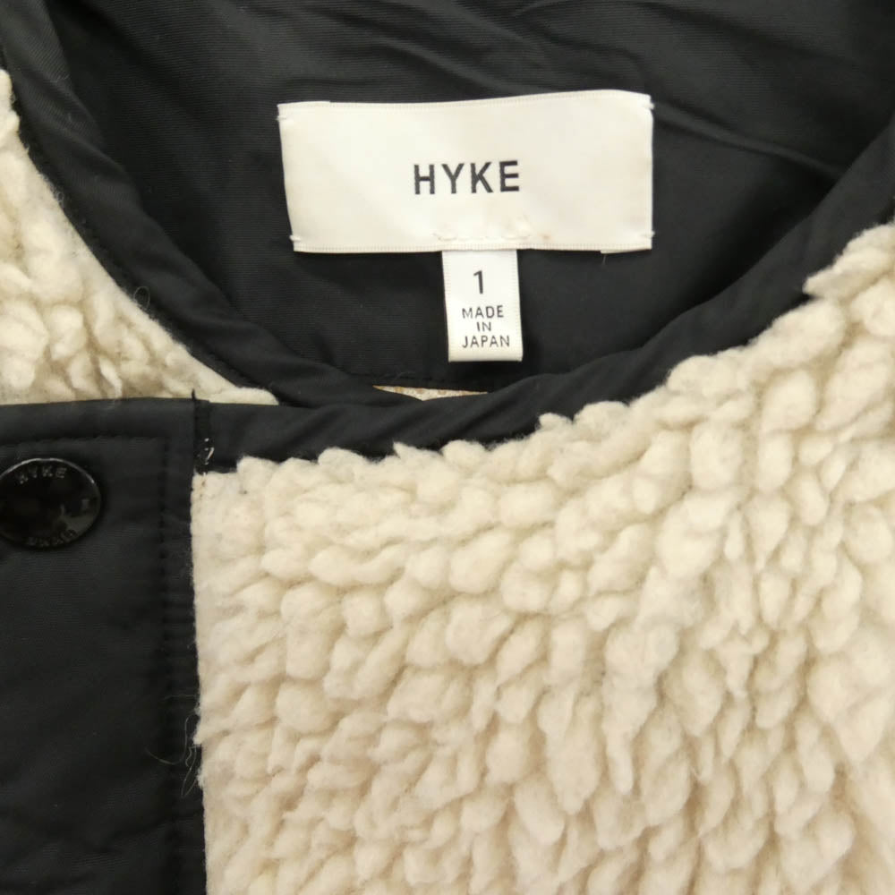 HYKE ハイク 192-17175 FAUX SHEARLING COAT ボア フリース ロング コート ホワイト系 1【中古】