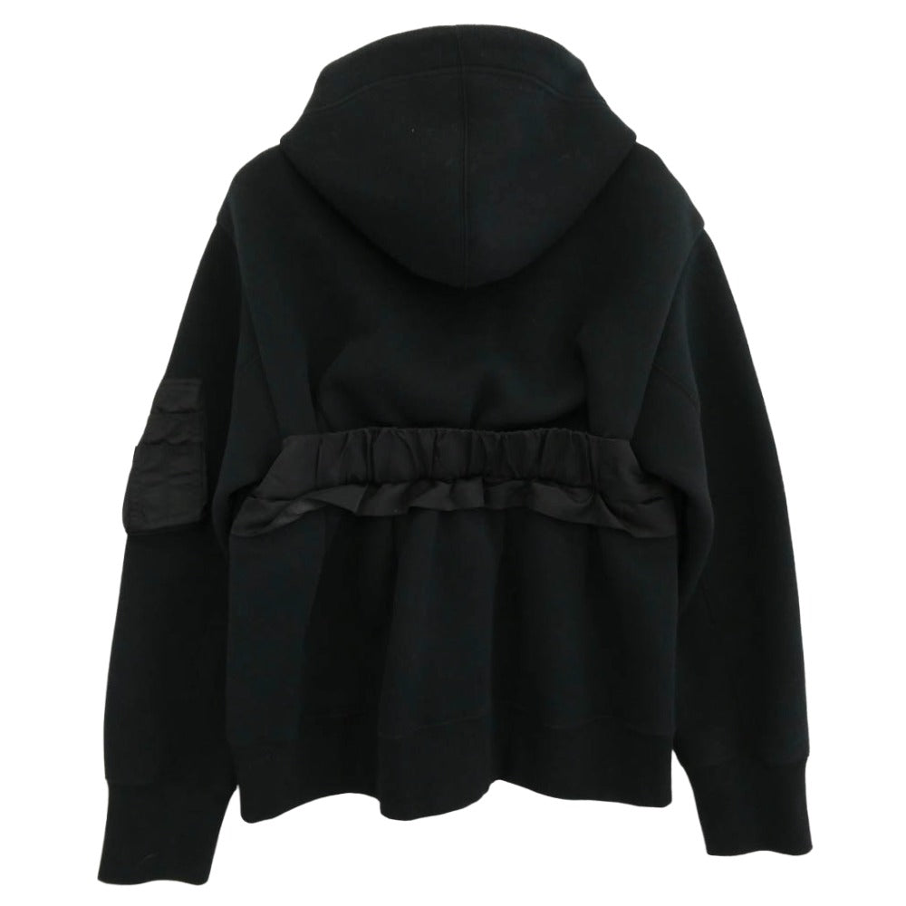 新品 sacai サカイ スポンジ スウェット プルオーバー ブラック 2