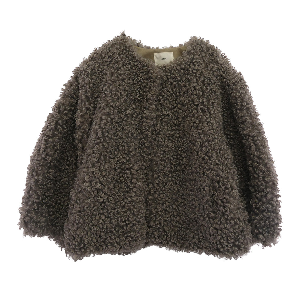 IENA イエナ ボア フリース ジャケット ファー ブルゾン チャコール系 36【極上美品】【中古】