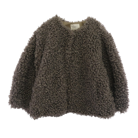 IENA イエナ ボア フリース ジャケット ファー ブルゾン チャコール系 36【極上美品】【中古】