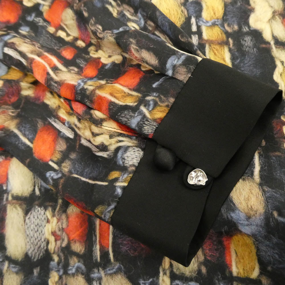 Sacai サカイ 21AW 21-05737 Tweed Pullover ツイード プルオーバー シャツ ブラウス ブラック系 1【中古】