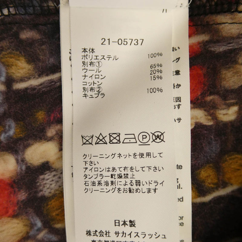 sacai サカイ 21AW Tweed Pullover ツイードプルオーバーシャツ