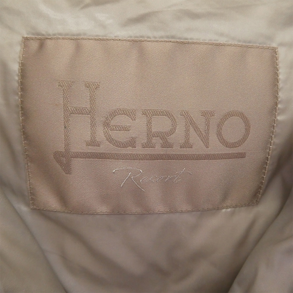 Herno ヘルノ PI043DR-12017-9408 ハイブリッド エコファー 切替 ダウン ジャケット コート グレー系 44【中古】