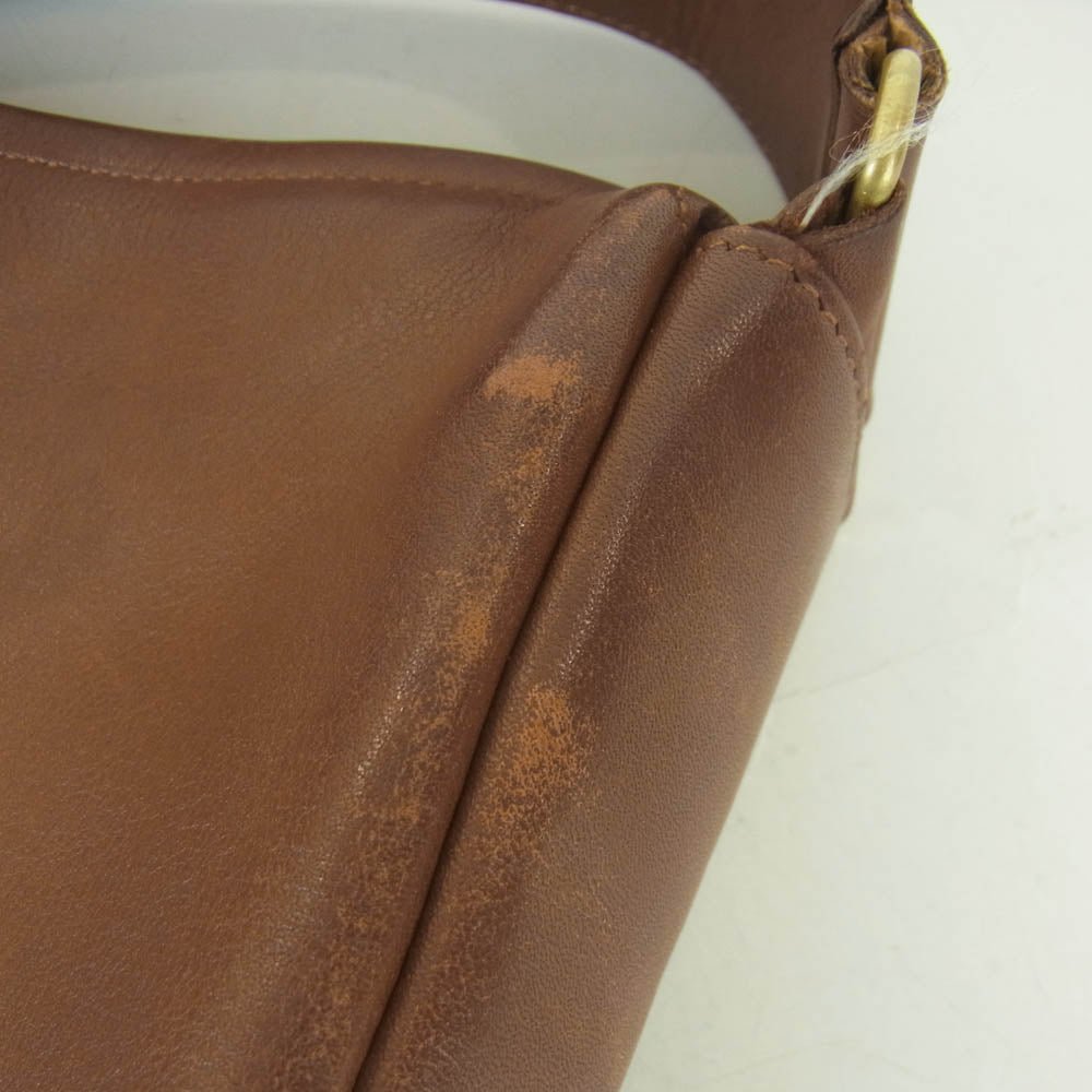 COACH コーチ 4128 OLD オールド レザー ショルダー バッグ ブラウン系【中古】