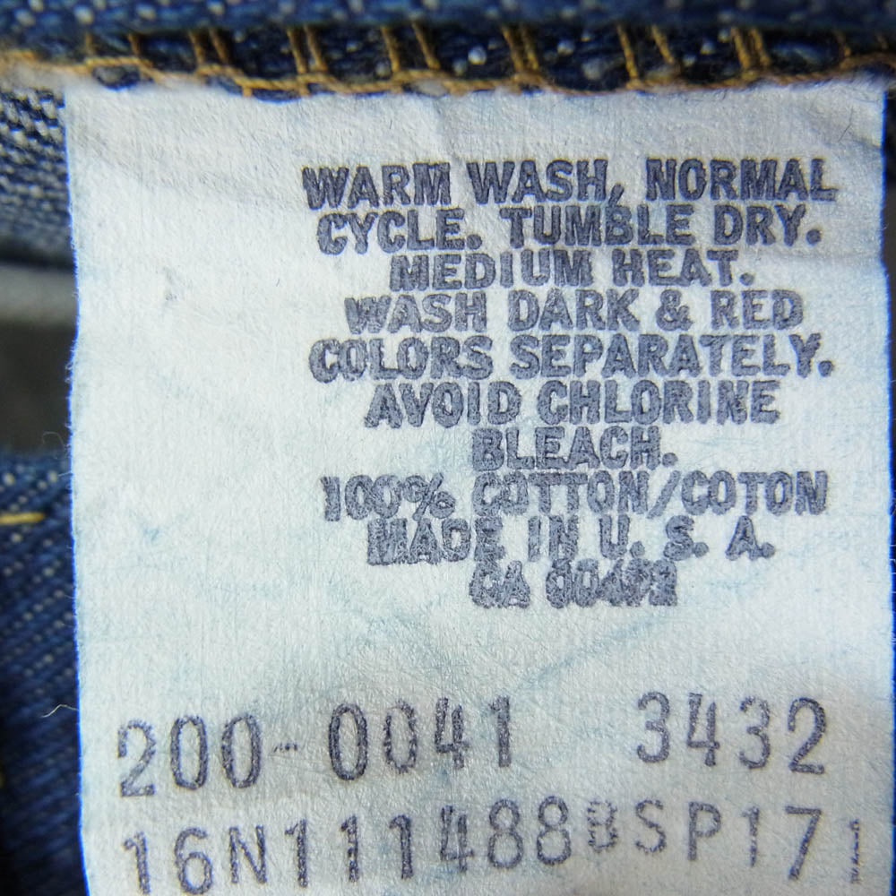 Lee リー 200-0041 VINTAGE ヴィンテージ 70s アメリカ製 ストレート デニム パンツ インディゴブルー系 34【中古】
