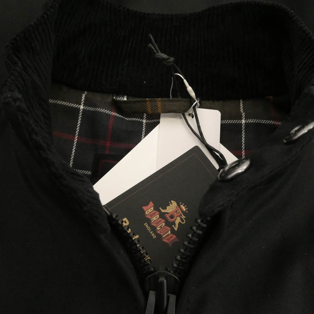 Barbour バブアー MWX2237BK11 × BARACUTA バラクータ Porton Wax Jacket ワックス オイルド ジャケット ブルゾン ブラック系 L【新古品】【未使用】【中古】