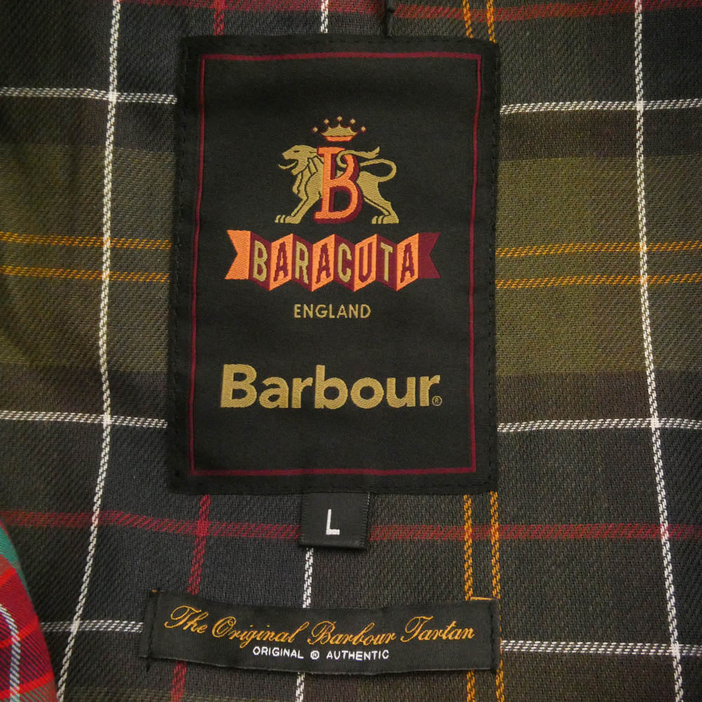 Barbour バブアー MWX2237BK11 × BARACUTA バラクータ Porton Wax Jacket ワックス オイルド ジャケット ブルゾン ブラック系 L【新古品】【未使用】【中古】