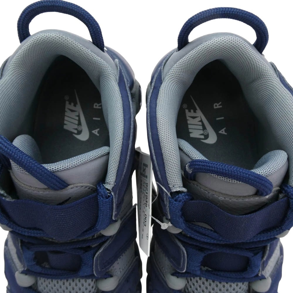 NIKE ナイキ 921948-003 Air More Uptempo 96 Cool Grey White Midnight Navy エアモアアップテンポ スニーカー ダークグレー系 24cm【新古品】【未使用】【中古】