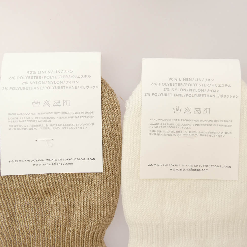 アーツ＆サイエンス ショートソックス 4足セット 靴下 マルチカラー系 25-27cm【新古品】【未使用】【中古】