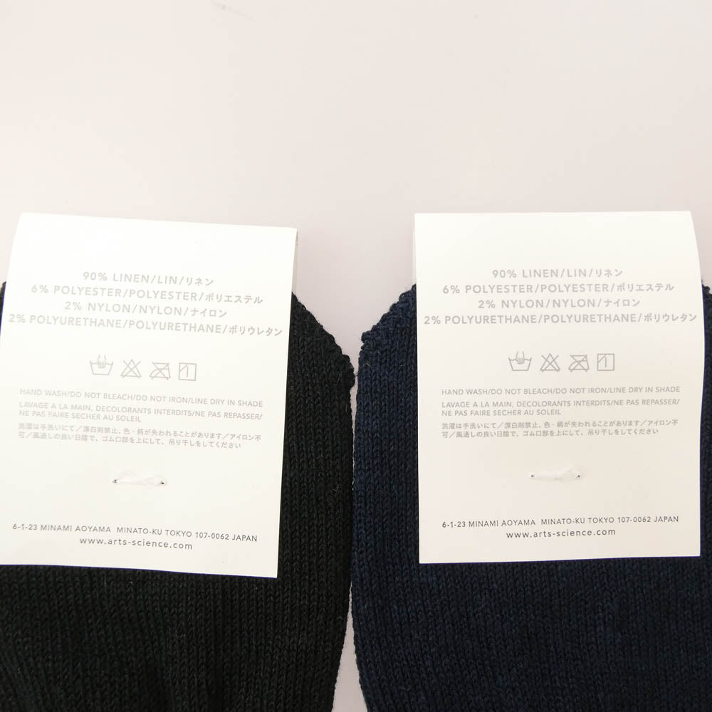 アーツ＆サイエンス ショートソックス 4足セット 靴下 マルチカラー系 25-27cm【新古品】【未使用】【中古】