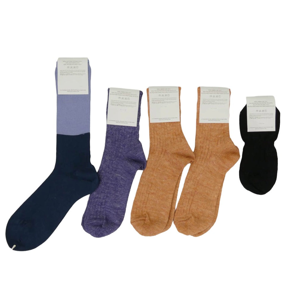 アーツ＆サイエンス ロングソックス ショートソックス 5足セット 靴下 マルチカラー系 23-25cm【新古品】【未使用】【中古】