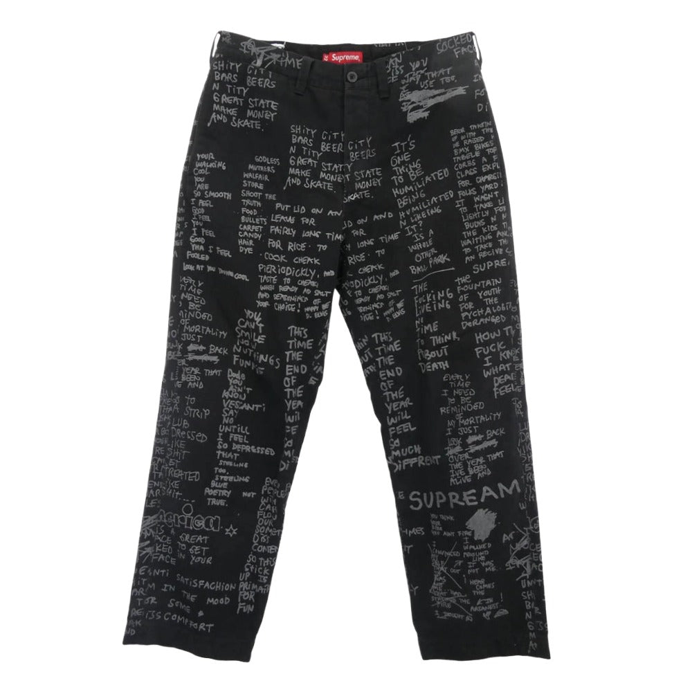 Supreme シュプリーム 23SS Gonz Poems Chino Pant マークゴンザレス ゴンズ ポエム チノ パンツ ブラック系 32 ブラック系 32【中古】