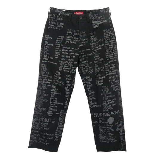 Supreme シュプリーム 23SS Gonz Poems Chino Pant マークゴンザレス ゴンズ ポエム チノ パンツ ブラック系 32 ブラック系 32【中古】