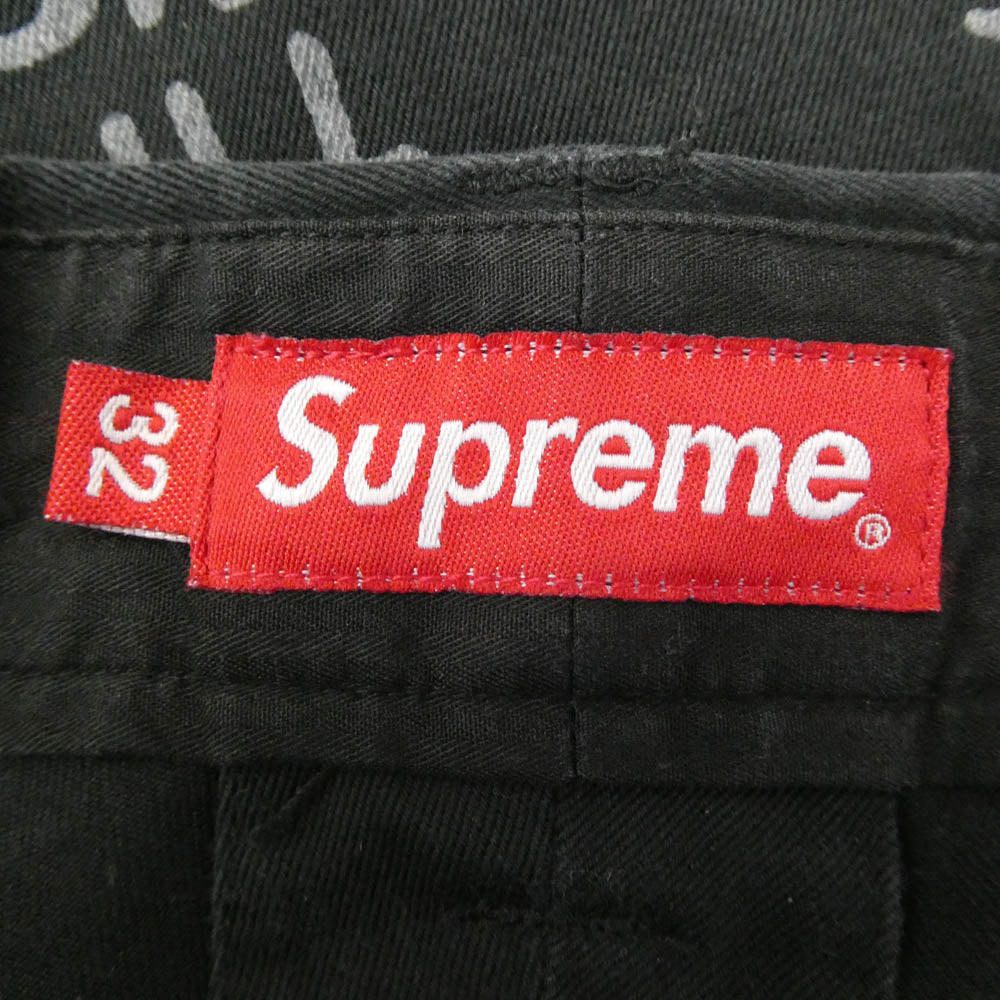 Supreme シュプリーム 23SS Gonz Poems Chino Pant マークゴンザレス ゴンズ ポエム チノ パンツ ブラック系 32 ブラック系 32【中古】