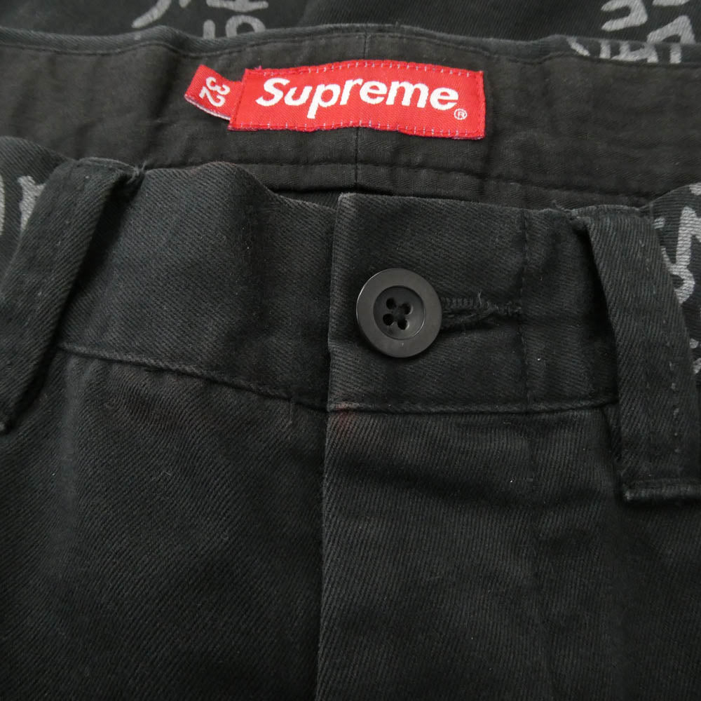 Supreme シュプリーム 23SS Gonz Poems Chino Pant マークゴンザレス ゴンズ ポエム チノ パンツ ブラック系 32 ブラック系 32【中古】