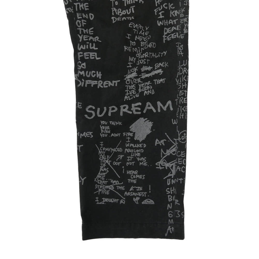 Supreme シュプリーム 23SS Gonz Poems Chino Pant マークゴンザレス ゴンズ ポエム チノ パンツ ブラック系 32 ブラック系 32【中古】