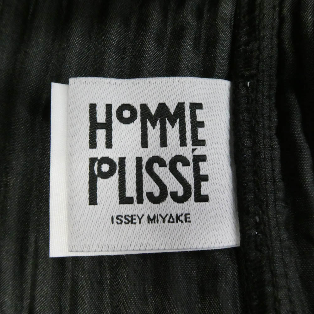 HOMME PLISSE ISSEY MIYAKE オム プリッセ イッセイミヤケ 25AW HP53-JC300 QUARRY プリーツ加工 ノーカラー ジップ カーディガン ブルゾン ブラック系【極上美品】【中古】