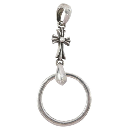 CHROME HEARTS クロムハーツ（原本無） EWLP NTFL ベイビーファット クロス チャーム アイウェアループ ペンダントトップ シルバー系【中古】