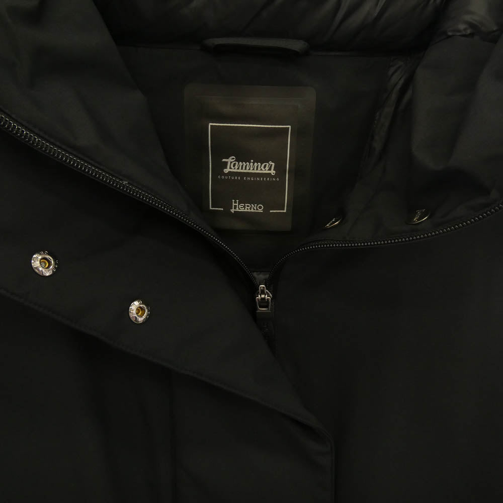Herno ヘルノ PI00293DL-11123-9300 ラミナー ゴアテックス オーバーサイズ ダウンジャケット ブラック系 42【中古】