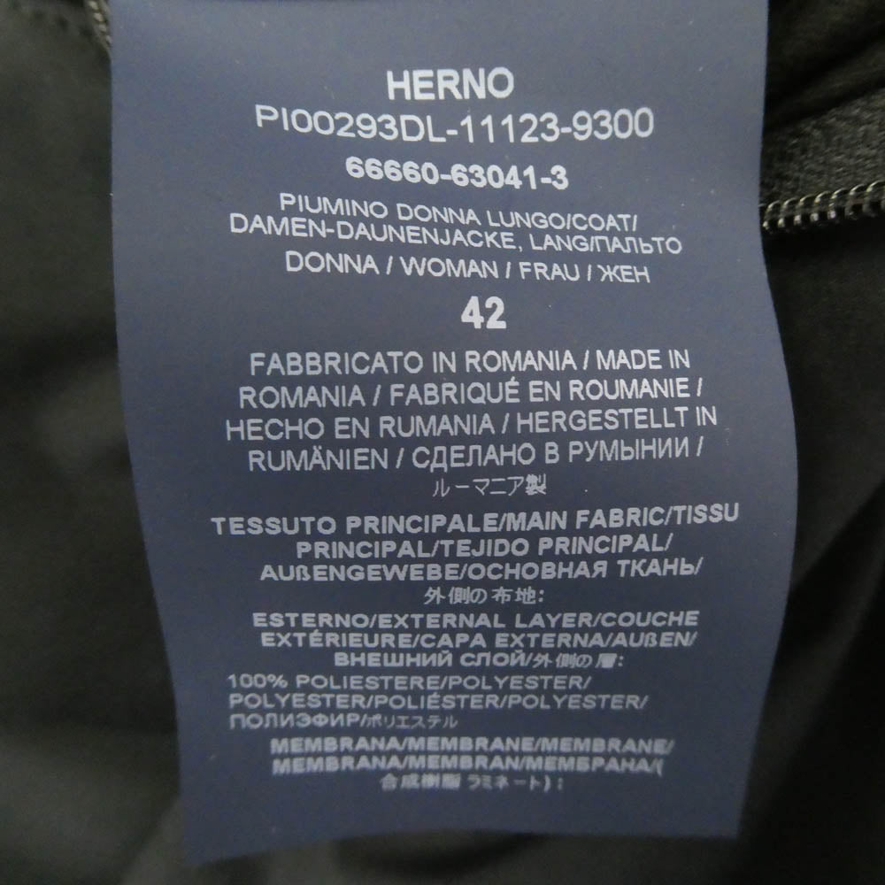 Herno ヘルノ PI00293DL-11123-9300 ラミナー ゴアテックス オーバーサイズ ダウンジャケット ブラック系 42【中古】
