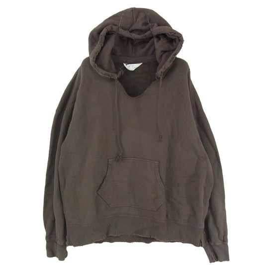 ANCELLM アンセルム ANC-CT16 DYED DAMAGE HOODIE 製品染め ダメージ加工 フーディー プルオーバー パーカー グレー系 2【中古】