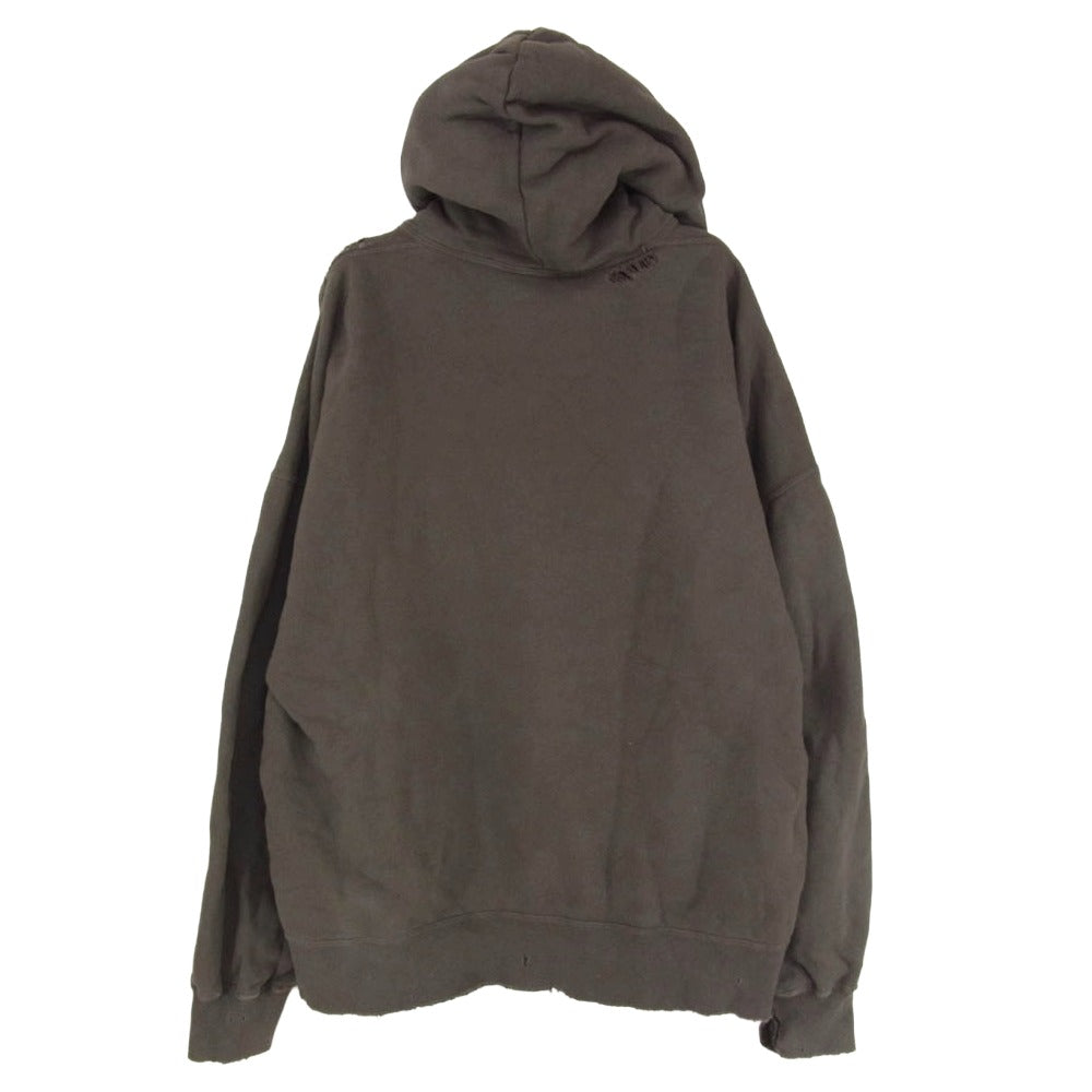 ANCELLM アンセルム ANC-CT16 DYED DAMAGE HOODIE 製品染め ダメージ加工 フーディー プルオーバー パーカー グレー系 2【中古】