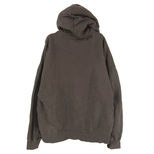 ANCELLM アンセルム ANC-CT16 DYED DAMAGE HOODIE 製品染め ダメージ加工 フーディー プルオーバー パーカー グレー系 2【中古】