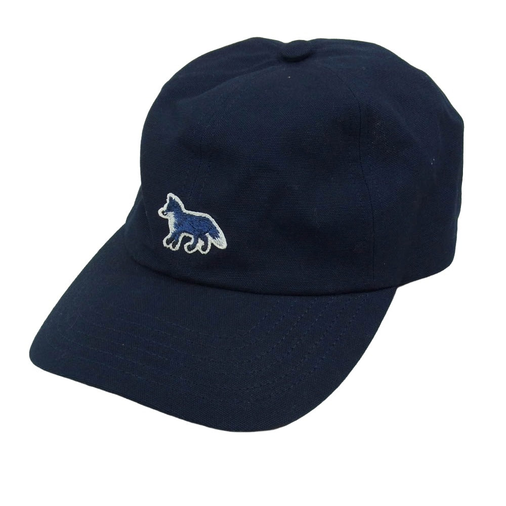 メゾンキツネ OW06108WB0026 BABY Fox 6P CAP ベイビー フォックス 6P キャップ ネイビー系【極上美品】【中古】