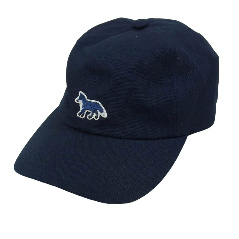 メゾンキツネ OW06108WB0026 BABY Fox 6P CAP ベイビー フォックス 6P キャップ ネイビー系【極上美品】【中古】