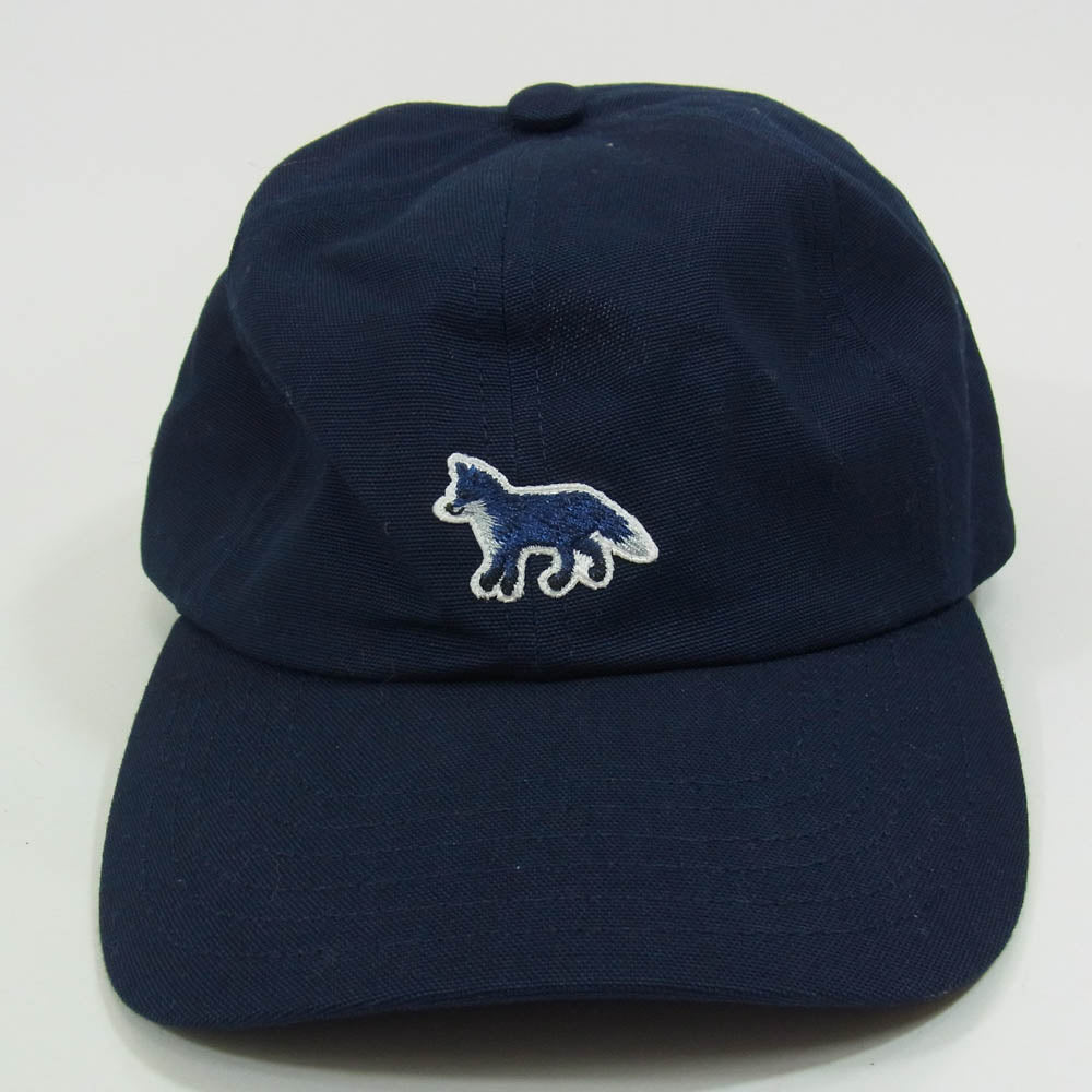 メゾンキツネ OW06108WB0026 BABY Fox 6P CAP ベイビー フォックス 6P キャップ ネイビー系【極上美品】【中古】