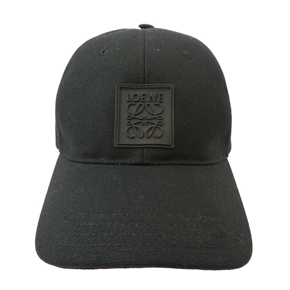 LOEWE ロエベ K820358X88 PATCH CAP アナグラム パッチ キャップ ブラック系 L【中古】