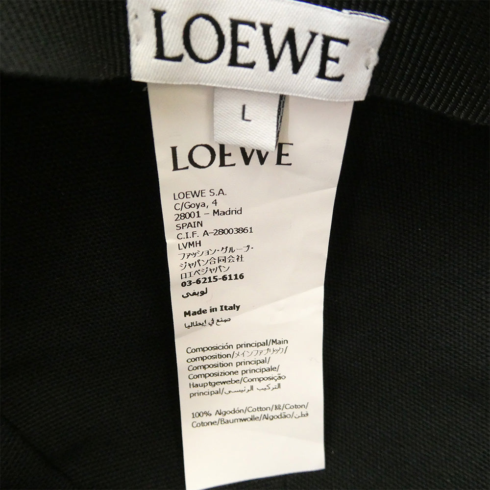 LOEWE ロエベ K820358X88 PATCH CAP アナグラム パッチ キャップ ブラック系 L【中古】