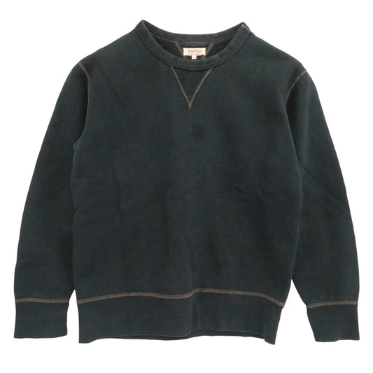 The REAL McCOY'S ザリアルマッコイズ 10 oz. LOOPWHEEL CREWNECK SWEATSHIRT ループウィール 両V スウェットシャツ ブラック系 M【中古】
