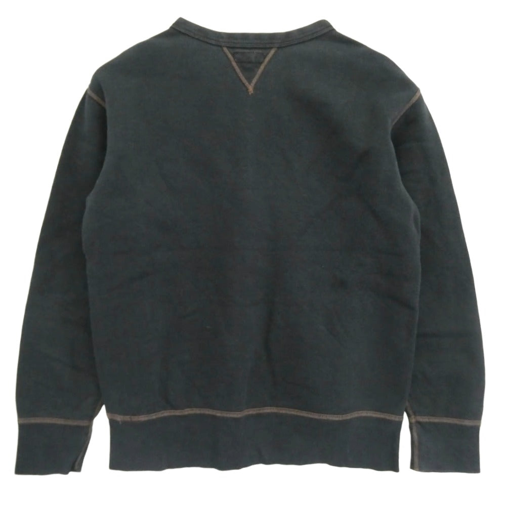 The REAL McCOY'S ザリアルマッコイズ 10 oz. LOOPWHEEL CREWNECK SWEATSHIRT ループウィール 両V スウェットシャツ ブラック系 M【中古】