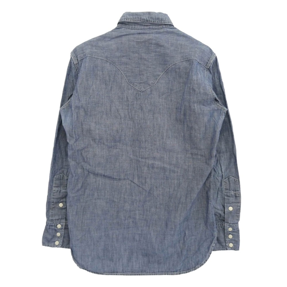 BONCOURA ボンクラ CHAMBRAY WESTERN SHIRT ウエスタン シャンブレー 長袖シャツ ライトブルー系 36【中古】