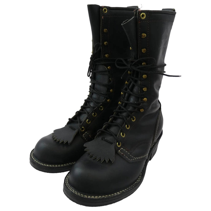 WESCO ウエスコ JOBMASTER ジョブマスター Vibram ビブラムソール ワークブーツ ブラック系 8D【美品】【中古】