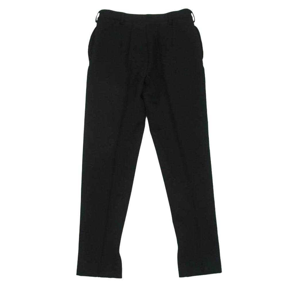 PRADA プラダ 23AW SPH311 テクニカルギャバジン センタークリース テーパード ウール スラックス パンツ ブラック系 48【中古】