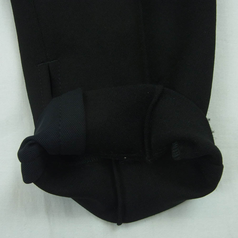 PRADA プラダ 23AW SPH311 テクニカルギャバジン センタークリース テーパード ウール スラックス パンツ ブラック系 48【中古】
