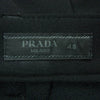 PRADA プラダ 23AW SPH311 テクニカルギャバジン センタークリース テーパード ウール スラックス パンツ ブラック系 48【中古】