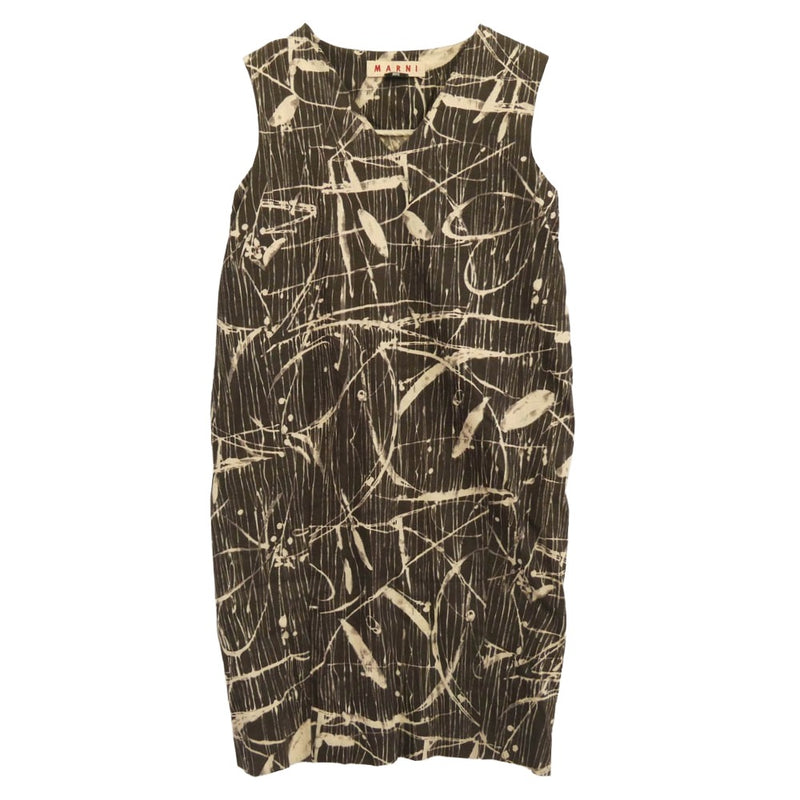 MARNI マルニ ノースリーブ ワンピース ダークブラウン系 40【中古】