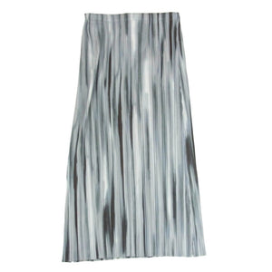 PLEATS PLEASE プリーツプリーズ イッセイミヤケ PP51-JG646 プリーツ加工 グラデーションストライプ ロング スカート グレー系 3【中古】