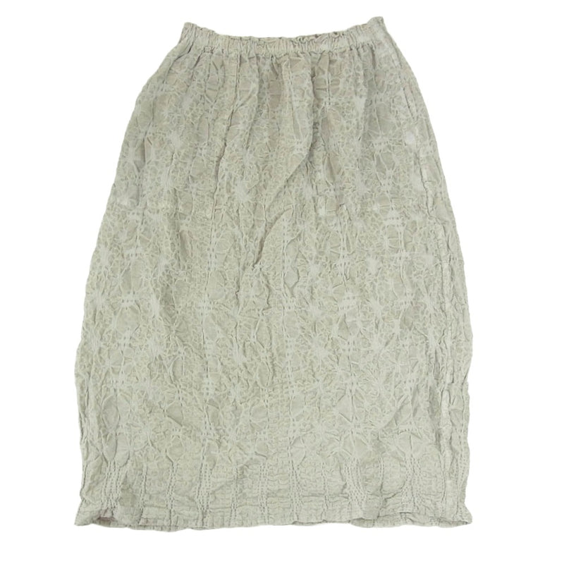ISSEY MIYAKE イッセイミヤケ 23AW MI34FG763 me ミー カリフラワーフロッキー加工 スカート グレー系 サイズ表記無【中古】
