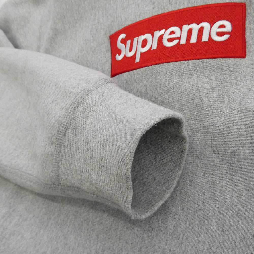 Supreme シュプリーム 16AW BOX LOGO HOODED SWEATSHIRT ボックスロゴ フーデッド スウェットシャツ プルオーバー パーカー グレー系 M【中古】