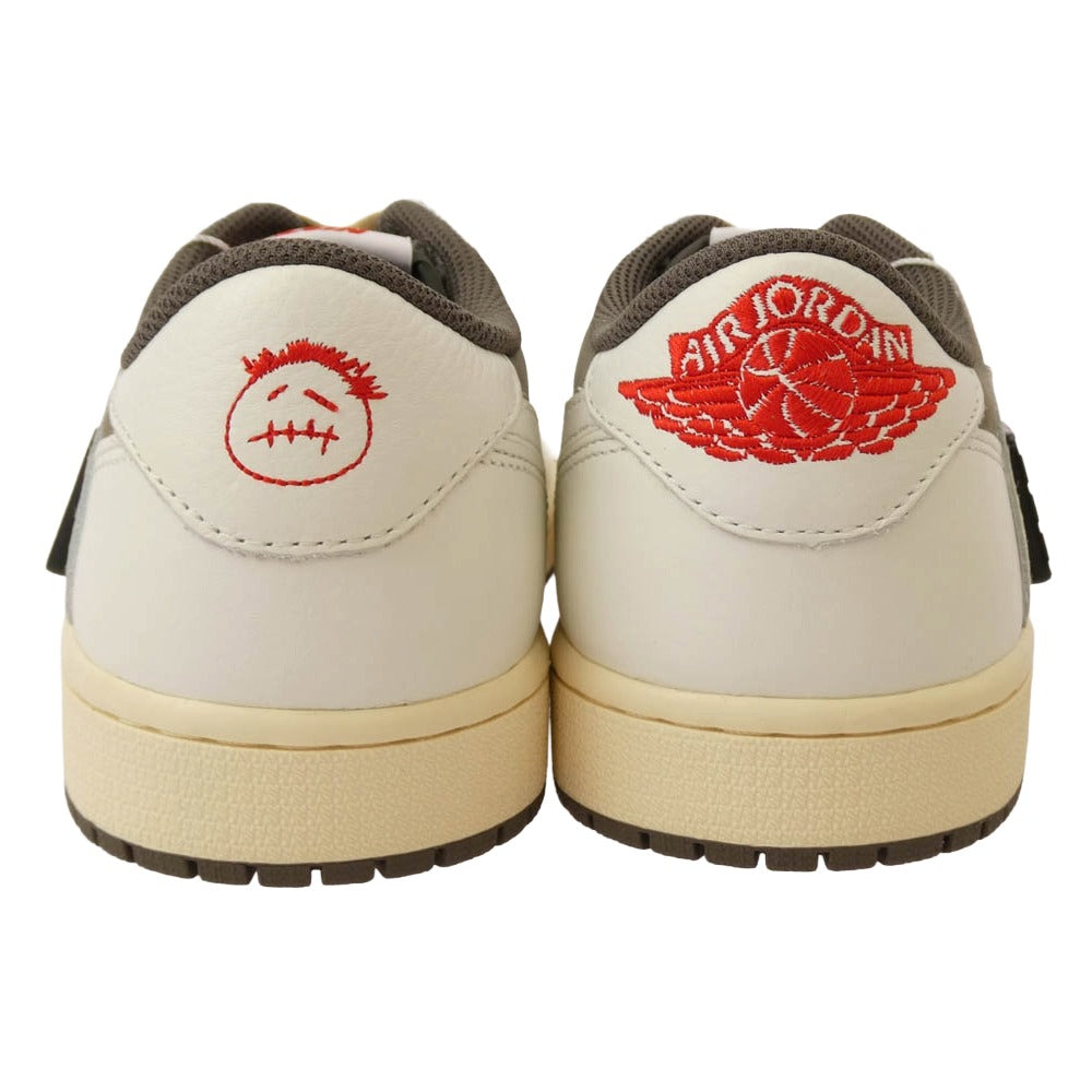 NIKE ナイキ DM7866-162 【フェイクバスターズ鑑定済】Travis Scott トラヴィススコット Air Jordan 1 Low OG SP Reverse Mocha Sail and Ridgerock エアジョーダン ローカット リバースモカ セイル リッジロック スニーカー チャコール系 27cm【極上美品】【中古】