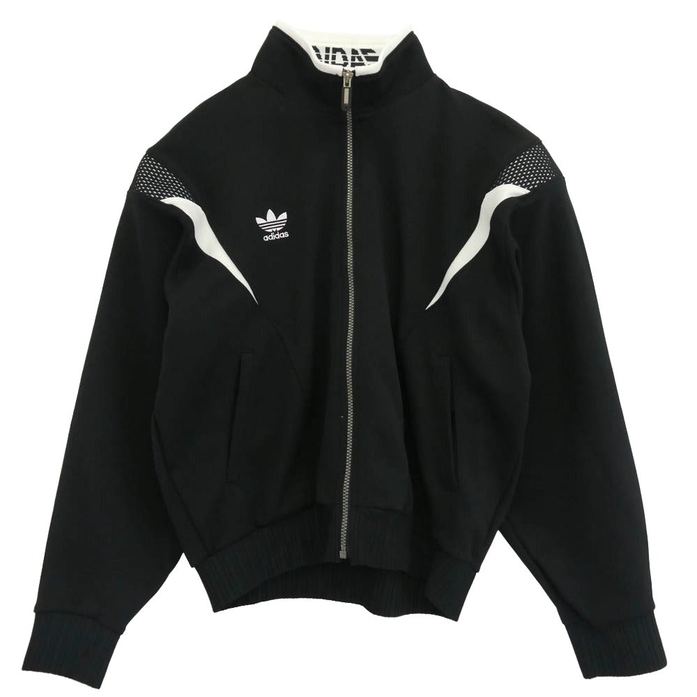 adidas アディダス 90s デサントタグ ジャージ トラックジャケット ブラック系 98-6 JASPO/O【中古】