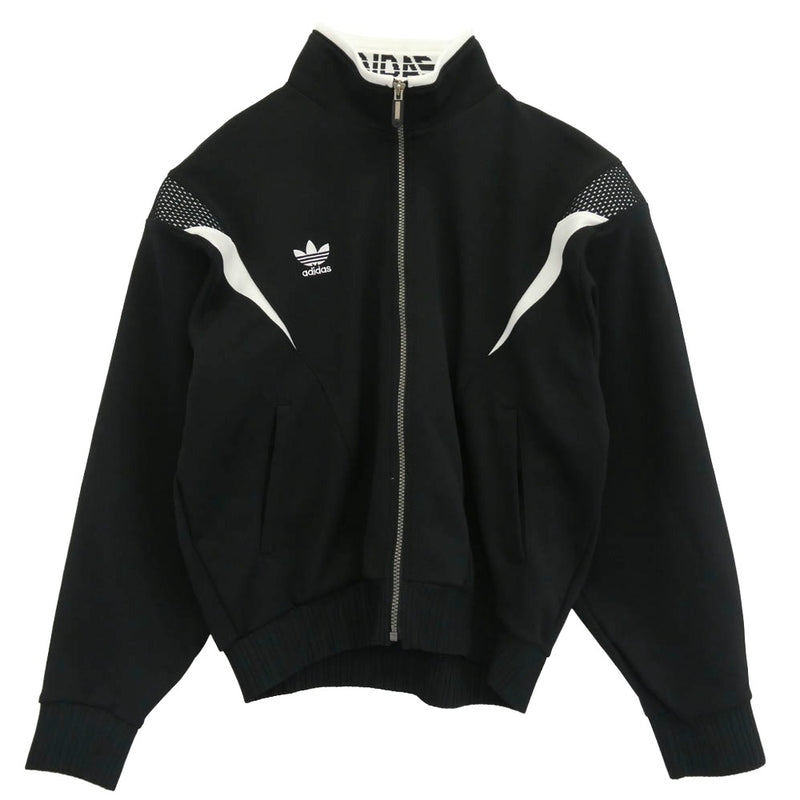 adidas アディダス 90s デサントタグ ジャージ トラックジャケット ブラック系 98-6 JASPO/O【中古】
