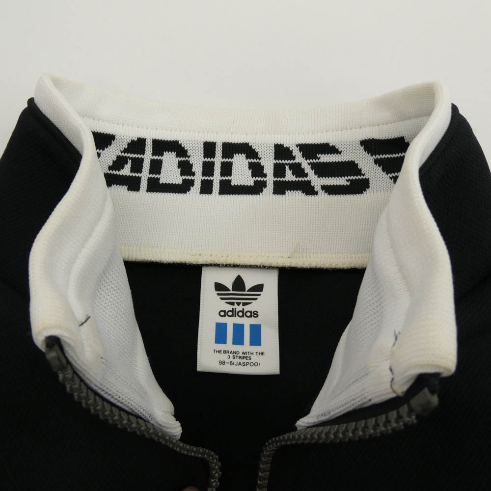 adidas アディダス 90s デサントタグ ジャージ トラックジャケット ブラック系 98-6 JASPO/O【中古】
